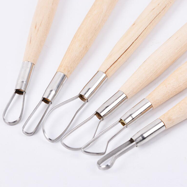 6pcs Double Ended Flat Wire End Clay Modeling Tool Kit