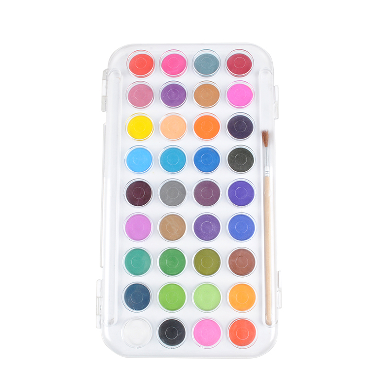 36 Color Watercolor Artist Paint Set with Plastic Palette